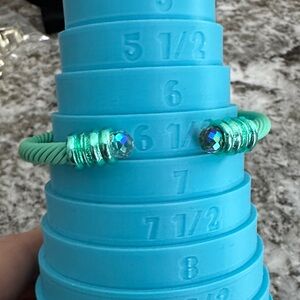 ☘️AB Crystal Beaded Cuff Bracelet